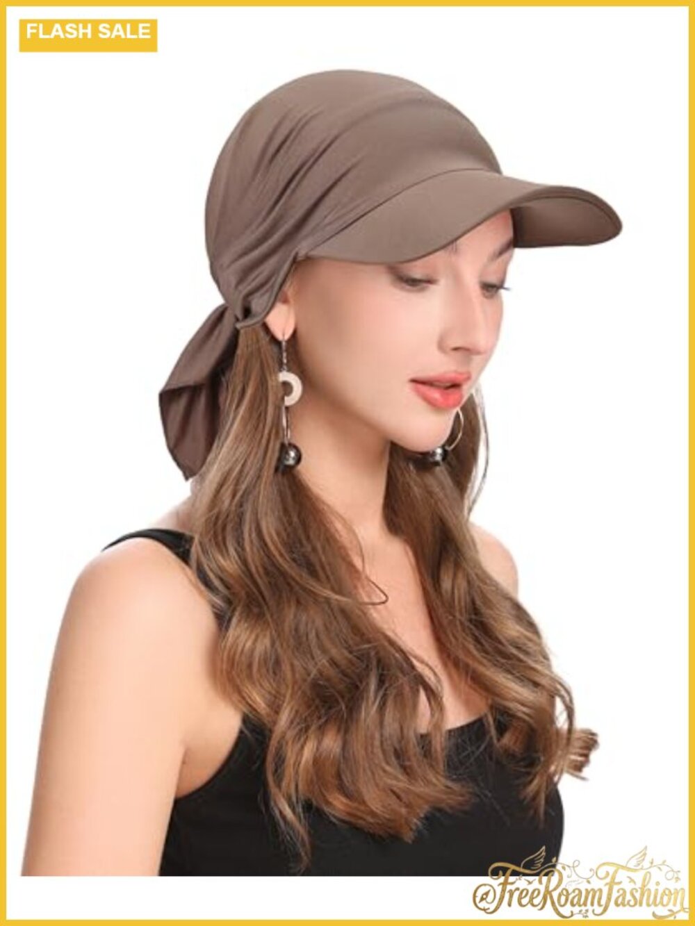 Womens Summer Chemo Headwear Brim Visor Hat Beanie Polyester One Size